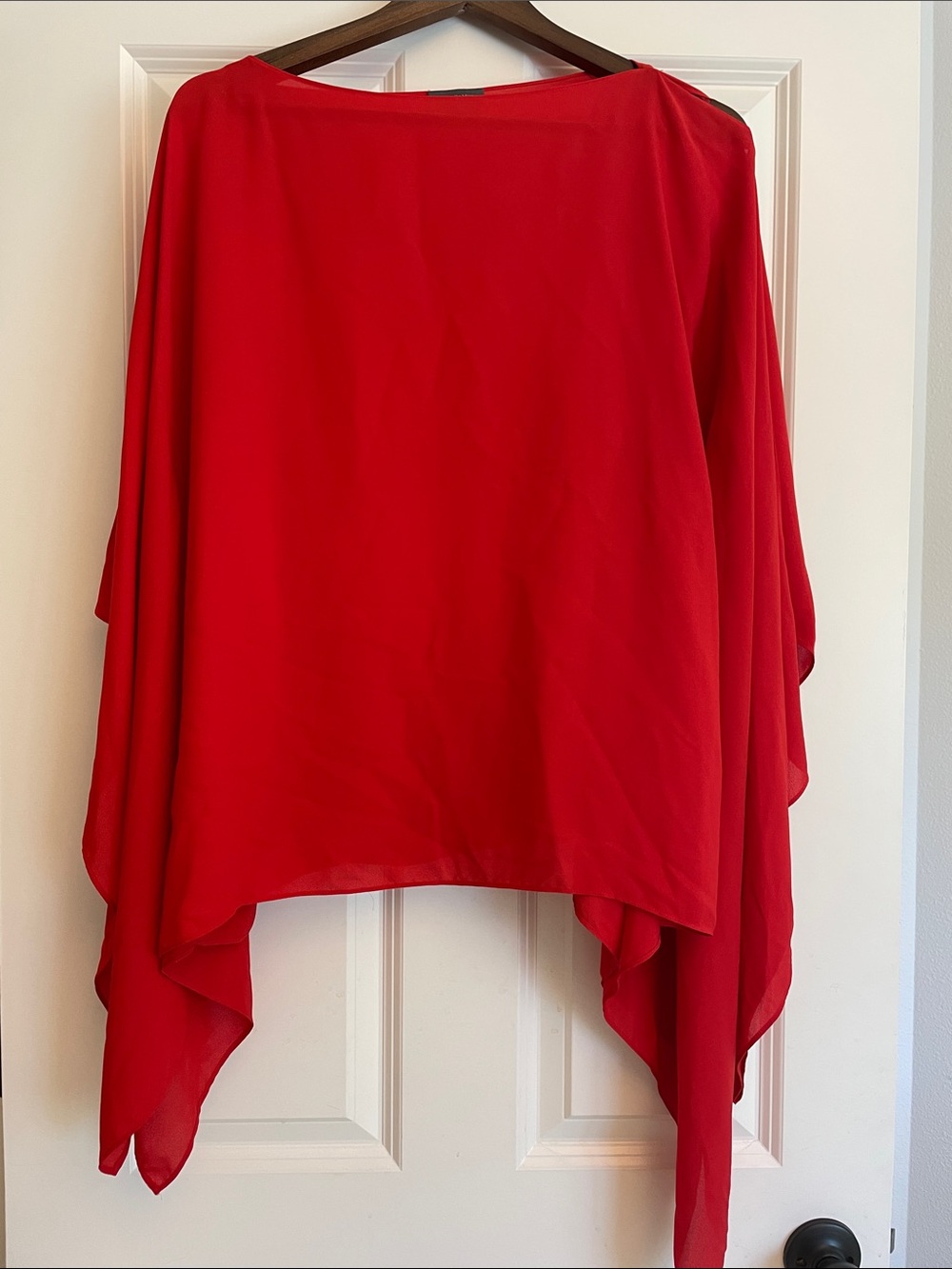 Vince Camuto Red Flowing Dolman Blouse